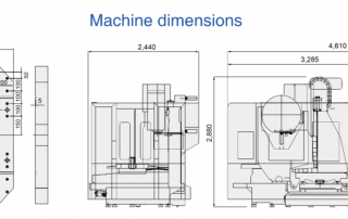 KQVM-610AII Vertical Machining Center Machine Dimensions