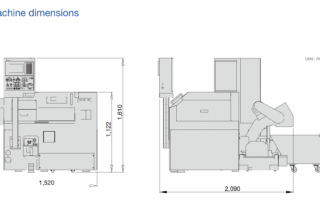 Horizontal CNC Lathe KQ5 Machine Dimensions
